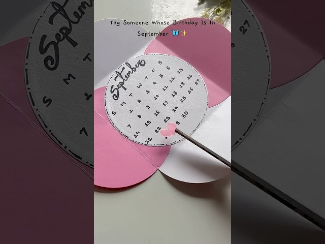 DIY Special and Unique Birthday Card With Calendar #shorts #viral #trending #diy #artandcraft #craft