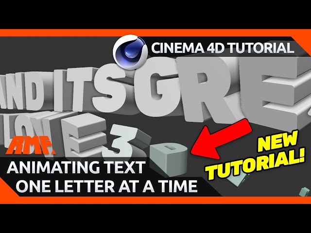 Animating Text Splines in Cinema 4D: Letter-by-Letter Animation with the Plain Effector - C4D