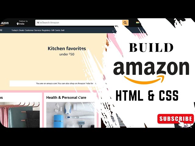 Building AMAZON Clone for Beginners | Project using HTML & CSS | Amazon Clone Only Using HTML & CSS