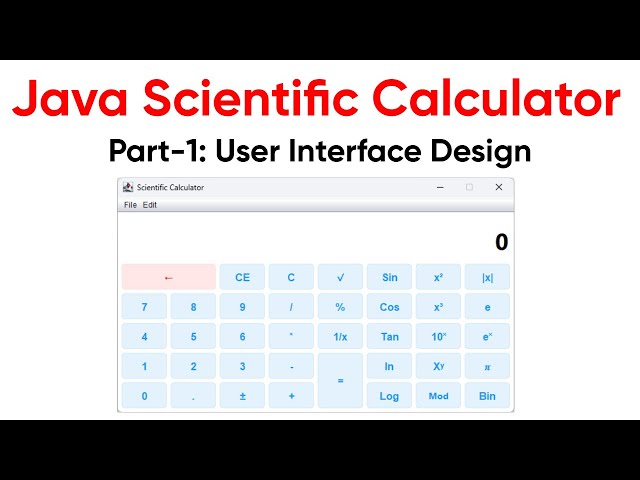 Java Swing Calculator Project | Part-1 UI Design