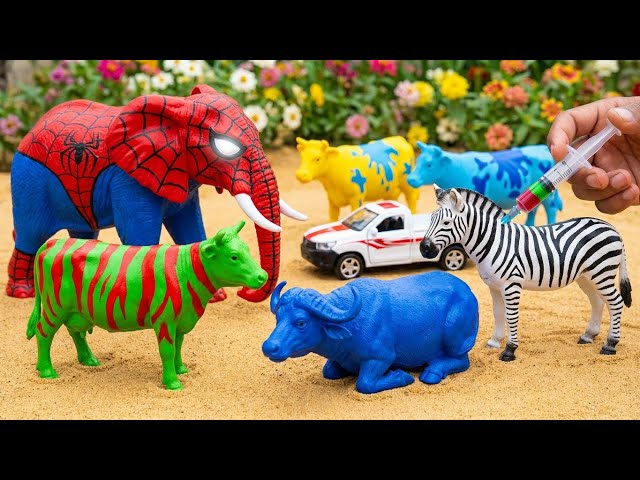 INCREÍBLE VACA Y ELEFANTE DE JUGUETE QUE CAMINAN 🐄🐘¡WADIDAU! SIMULACIÓN DE SACRIFICIO DE VACA. PR...