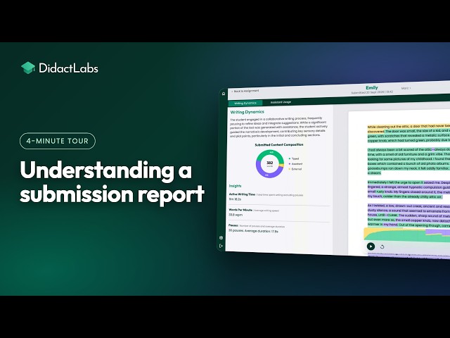 Understanding a submission report in DidactLabs (4-minute tour)
