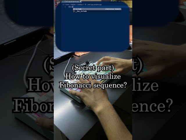 How to visualize Fibonacci sequence in C++ #coding #codingasmr #engineering #asmr #python #c++