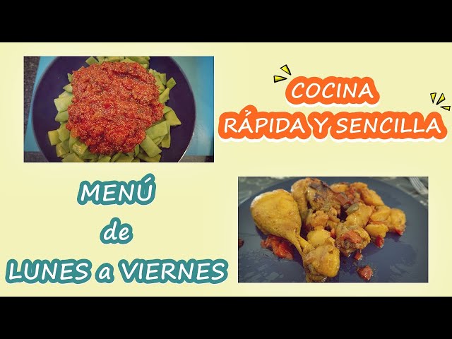 MENÚ de LUNES a VIERNES!🍴 COCINA FÁCIL, RÁPIDA Y SALUDABLE!🍗🥦