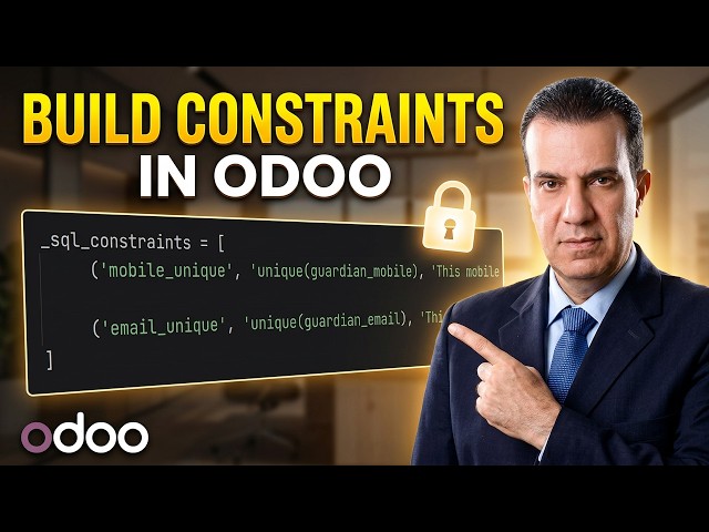 Odoo 18 Constraints: From Field Validation to SQL Logic