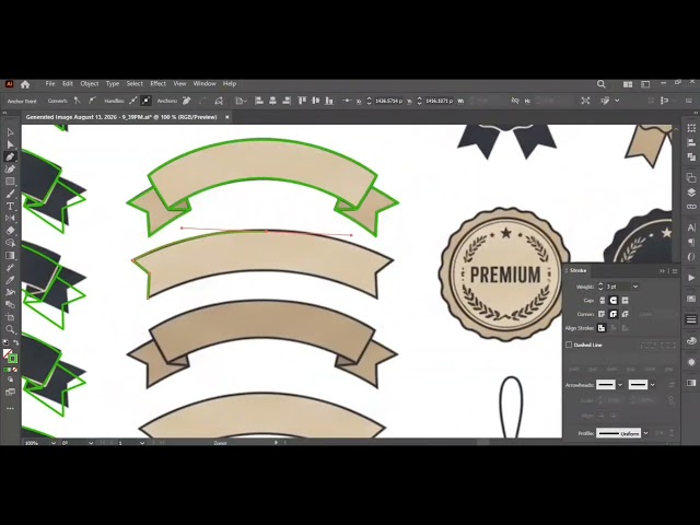 How to Create a Clean Ribbon Banner Design in Adobe #illustrator | #vector  Design #tutorial #viral