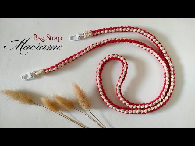 DIY Macrame Bag Strap | Macrame Crossbody Bag Strap Tutorial with 2 Color Pattern | Sling Bag Strap