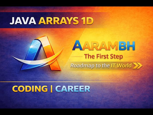 Java Arrays Explained | 1D Arrays with Examples | Placement & Interview Ready | AARAMBH