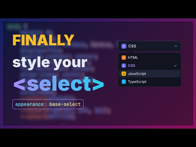 Style the Native Select Dropdown With CSS — No JavaScript
