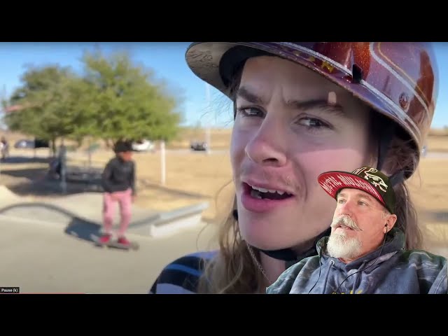 Old transition Skater's reaction to Andy Anderson destroying his local park