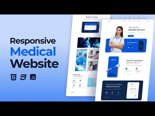 Responsive Medical Website Using HTML CSS JavaScript