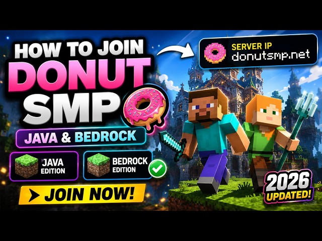 How to Join Donut SMP in Minecraft Java & Bedrock (2026 Updated Guide)