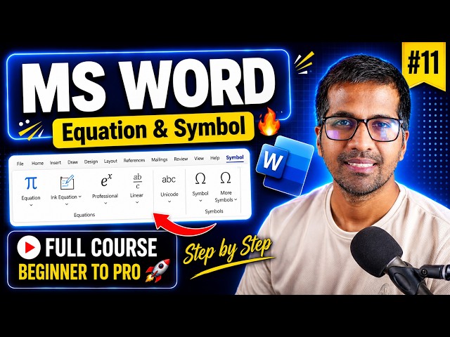 Equation and Symbol | MS Word Class 11| Basic to Advanced 2026