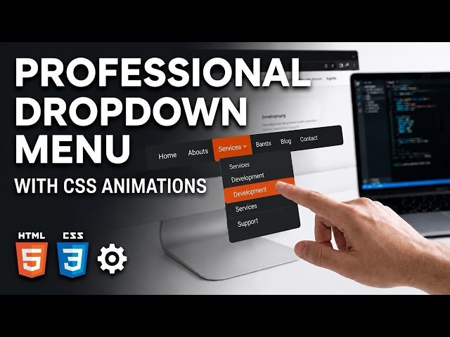 Dropdown Menu Tutorial Using HTML and CSS | Create Modern Navigation Menu Step by Step