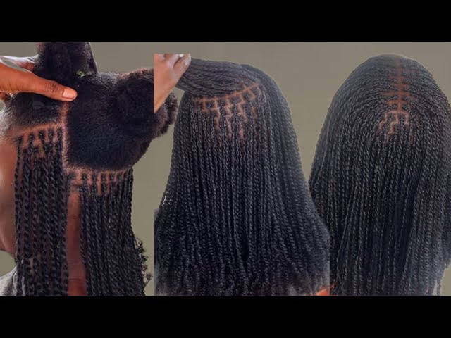 How to micro twist: synthetic hair  looks like Afro bulk hair #twist #twostrandtwist #microtwist 
