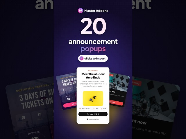 20 Announcement Popups for Elementor (Launches, Events, Updates) #shorts