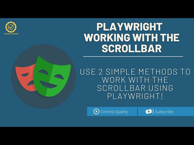 Playwright - How to control scrollbar