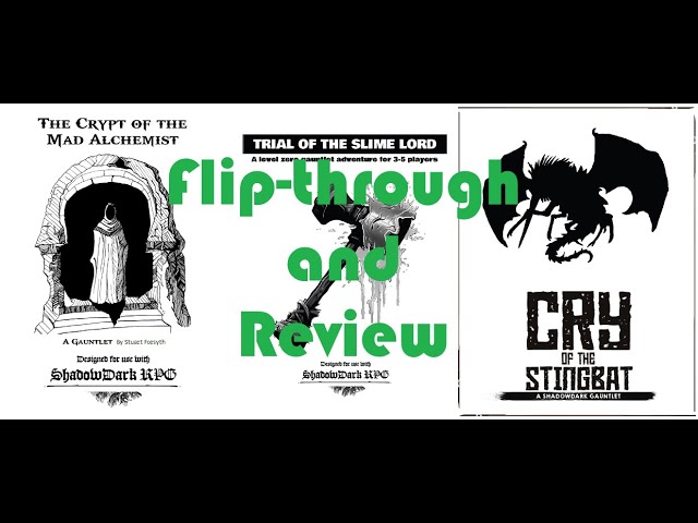 3 Level 0 Adventures (Gauntlets) for the Shadowdark RPG - Flip-through and Review