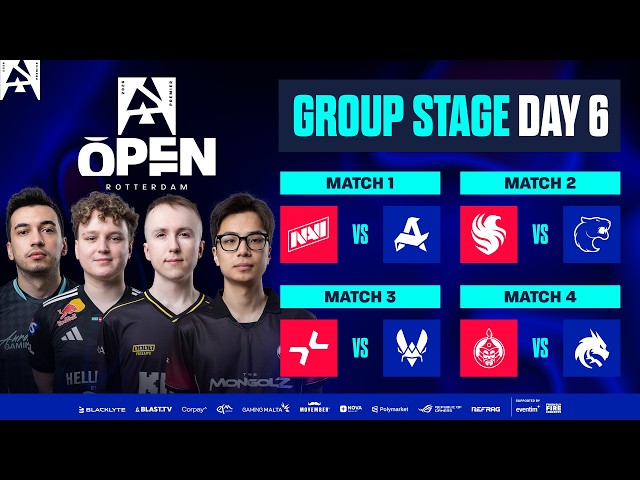 BLAST Open Rotterdam 2026, Day 6 - NAVI v Aurora, Falcons v FURIA, PARI v Vitality, MongolZ v Spirit