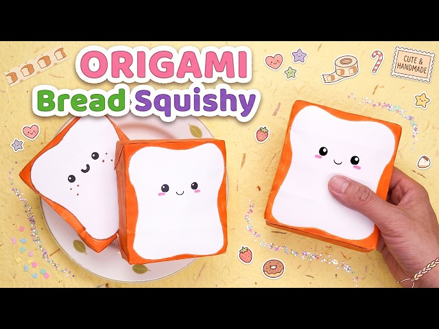DIY Origami Bread Squishy 🍞 How to Make a Cute Paper Toy!