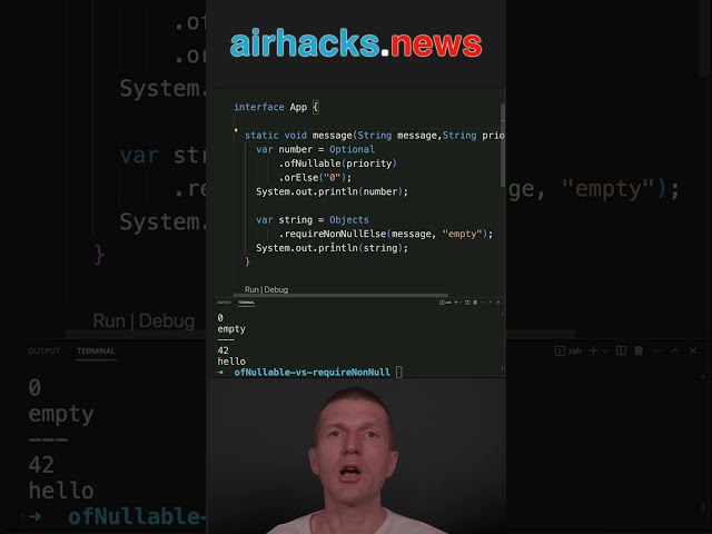Optional.ofNullable vs Objects.requireNonNull #java #shorts