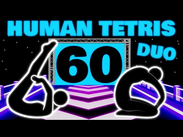 DUO HUMAN TETRIS | Numbers Version | Interactive Game 2 Players