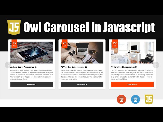 Owl Carousel In Javascript || Owl Carousel || How To Use Owl Carousel || CSS3 || HTML5 || Javascript