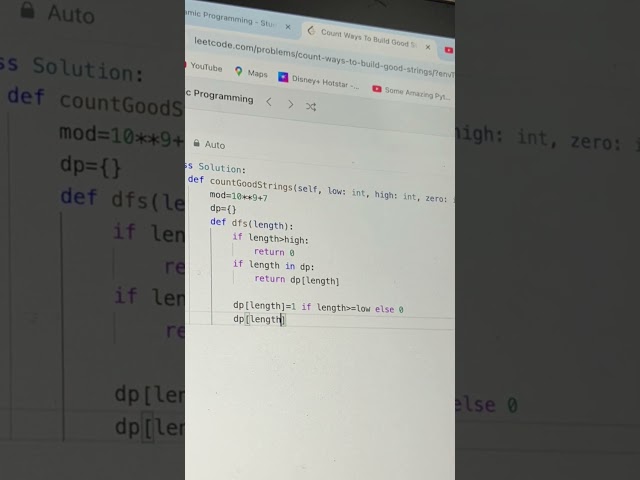Day 320: Count Ways to Build Good Strings | DFS + Memoization Explained Simply