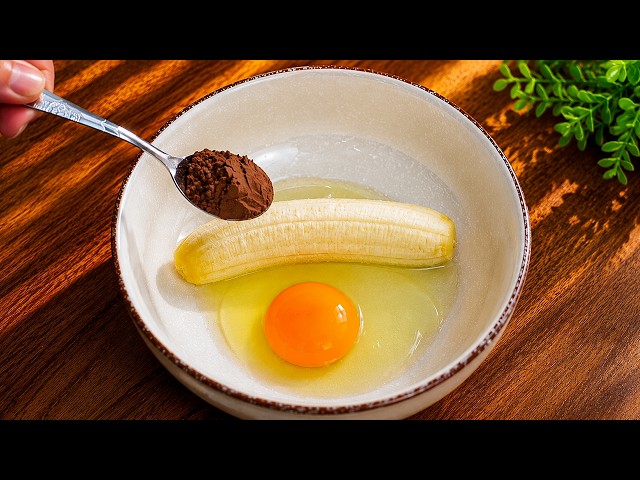 Si tienes un plátano y un huevo, ¡prepara esta receta de desayuno en 5 minutos! ¡Sencilla y delicios