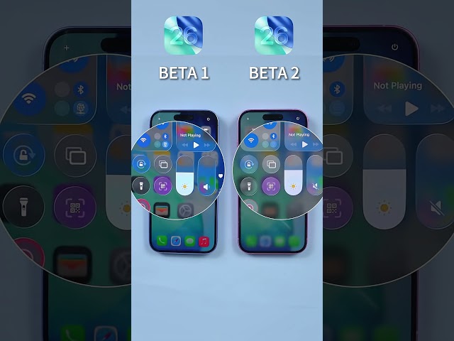 ¡Apple arregló el Centro de Control! iOS 26 Beta 1 🆚 iOS 26 Beta 2 #shorts