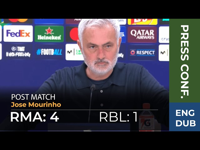 Real Madrid 4-1 RB Leipzig - English Dub Post-Match Press Conference UEFA Champions League Mourinho