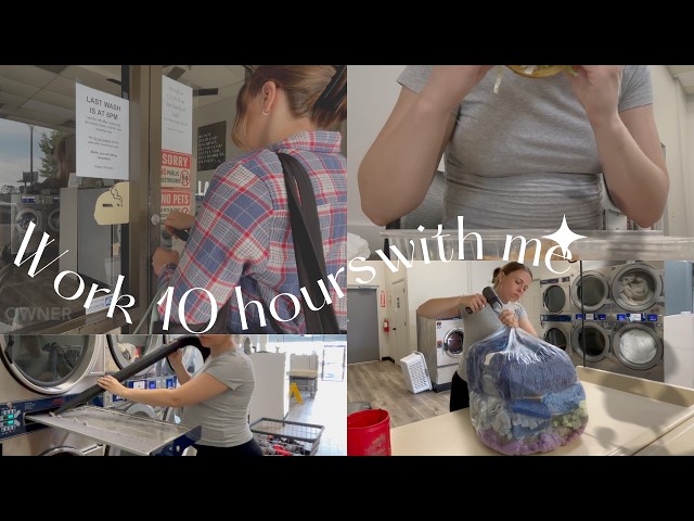 Working a 10-Hour Shift at Our Laundromat | Small Business Owner Vlog