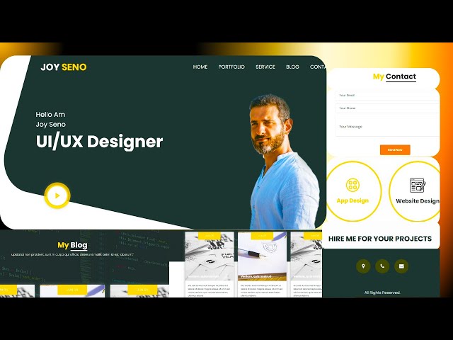 How to make Portfolio for UI/UX Designer #uiux #portfolio #uiuxdesign #portfoliowebsite #coding