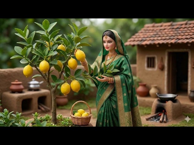 Village Life ASMR 🌿 Miniature Doll Couple Cooking Mutton Curry | Tiny Village Kitchen 