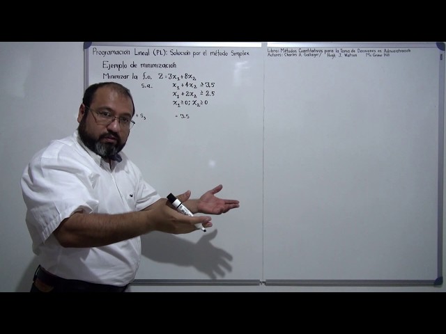 Método Simplex para Minimizar