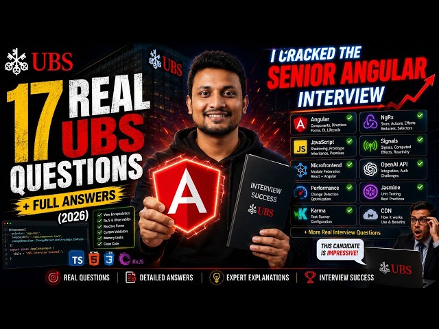 I Cracked the UBS Senior Angular Interview — 17 Real Questions + Full Answers (2026) #angular #UBS