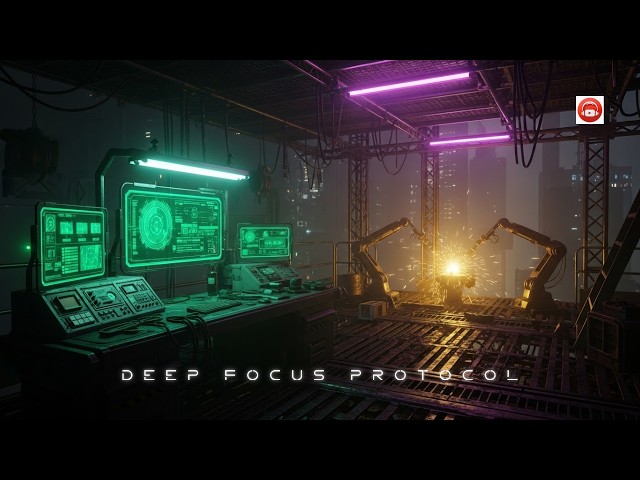 CYBERPUNK // Deep Focus Protocol | Coding Music, Synthwave & Productivity for 3 Hours
