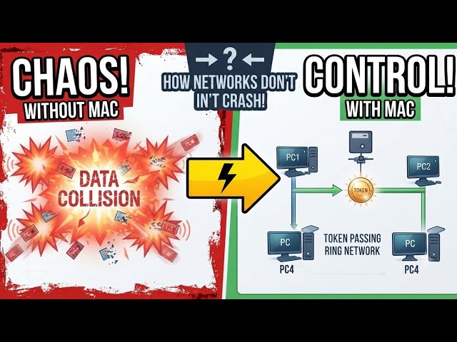 Why Networks Don't Crash: Controlled Access MAC Protocols Explained | Computer Networks 