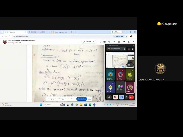 UG TRB Maths 2 Class 12 Complex number