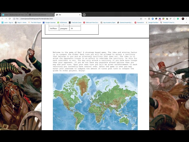 Flatiron School JavaScript Front-end with Rails API Project