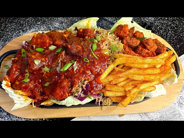 Mutton Sizzlers | Bakra Eid Special | Mutton Schezwan Gravy | Mutton Fried Rice Recipe