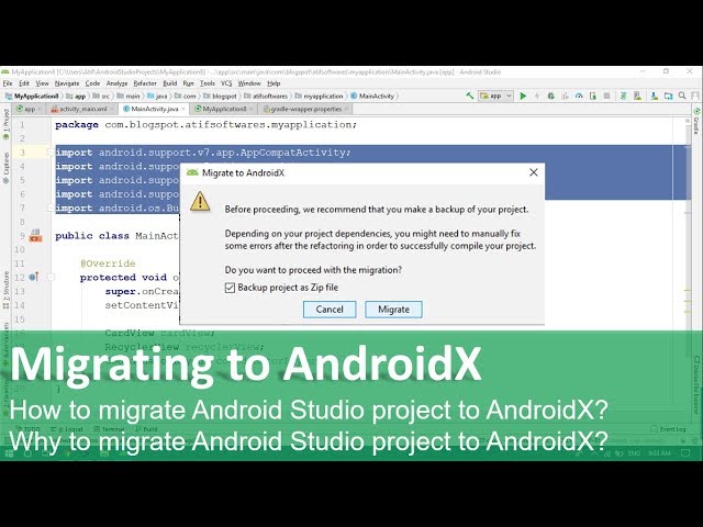 How to Migrate Android Studio Project to AndroidX