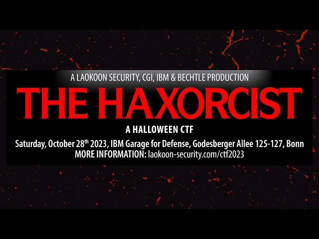 The Haxorcist 2023 – Halloween CTF Trailer
