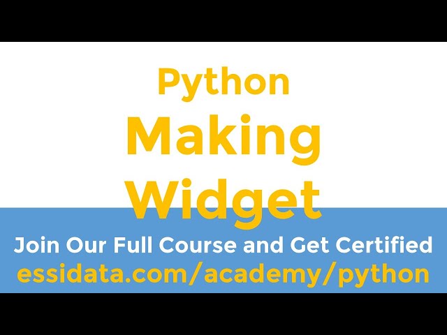 Create a Widget from Scratch in Python