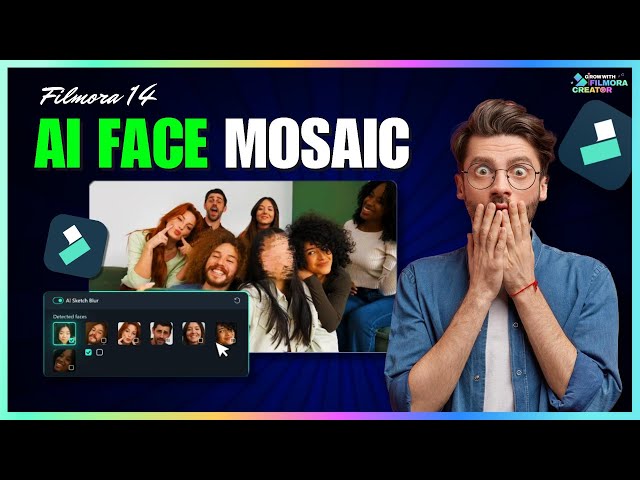 CREATE MIND-BLOWING Ai Face Mosaic Effects in Filmora 14
