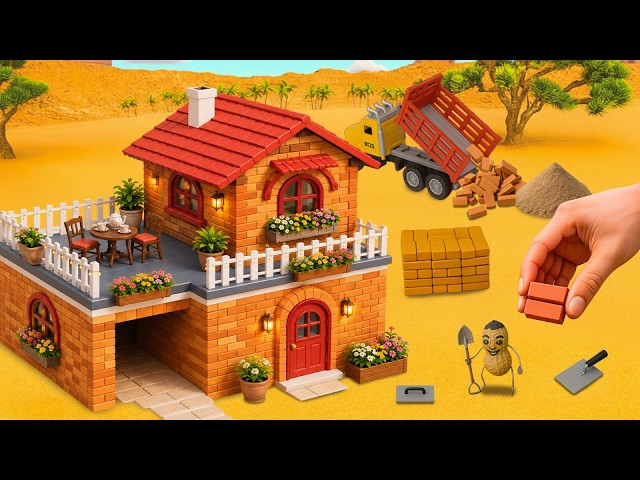 DIY Double-Waterfall Brick Bridge Project - Building a Strong Canal Bridge for Transport Trucks