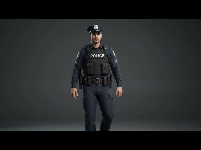 Police Officer Character 🚔 | Rigged & Animated Game Ready 3D Model | Unity & Unreal Engine