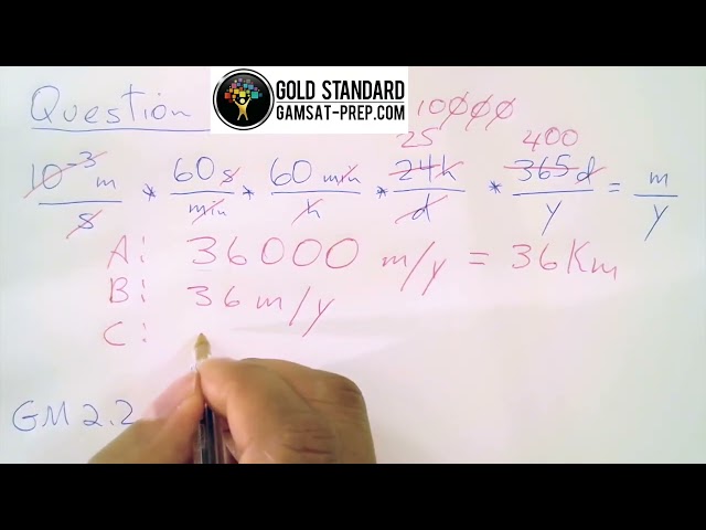 ACER GAMSAT Practice Test A Question 50 Worked Solutions eBook, Strategies, Sciences