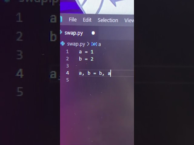 Intercambiar Variables en Python, Sólo 1 línea! 🔥