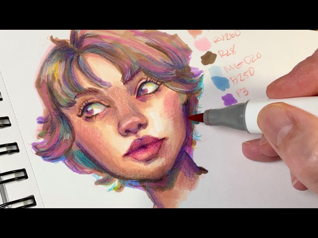 From Sketch to Finish- Why you should trust the process with alcohol marker art! Beginner Friendly